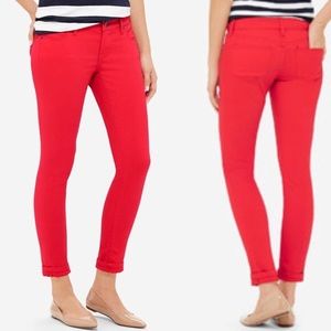 The Limited Denim Red Skinny Ankle Jeans Sz. 10